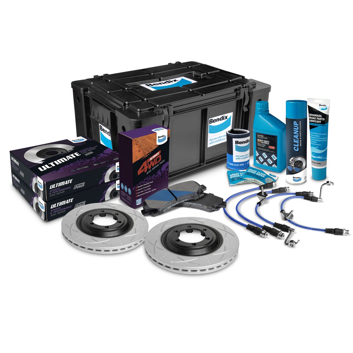 Bendix Ultimate 4x4 Brake Upgrade Kit Front U4WD-BUK10