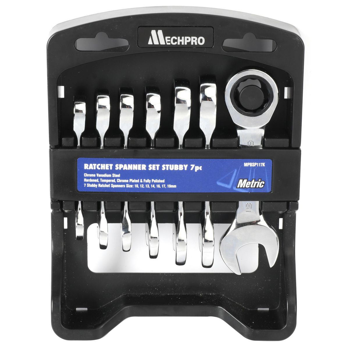 Mechpro Ratcheting Spanner Set 7pc