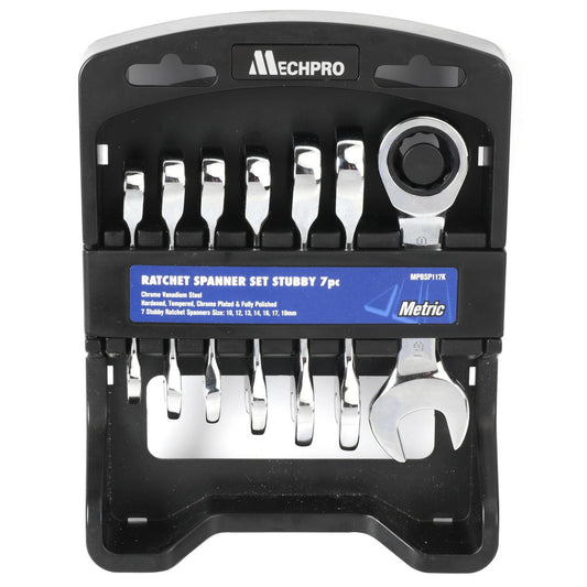 Mechpro Ratcheting Spanner Set 7pc