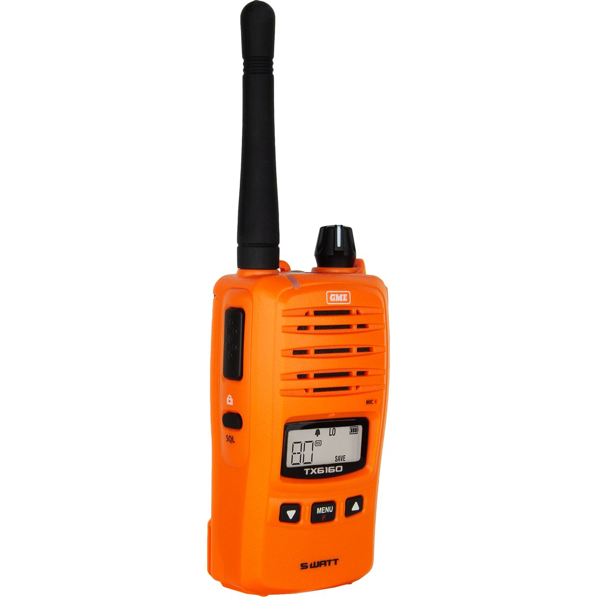 GME 5/1W IP67 UHF CB Handheld Radio Blaze Orange