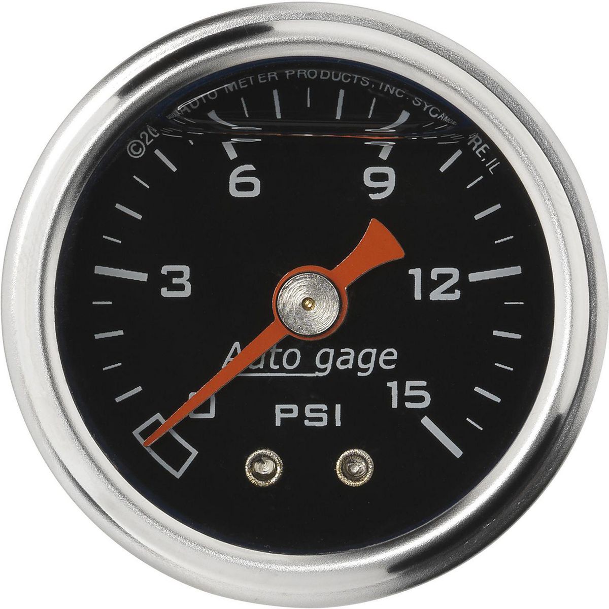 Autometer 1-1/2in Fuel Pressure Gauge Liquid Filled Black AU2172