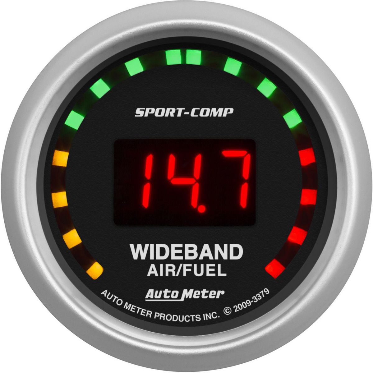 Autometer Sport-Comp 2-1/16in Air/Fuel Gauge Wideband LED & Digital AU3379