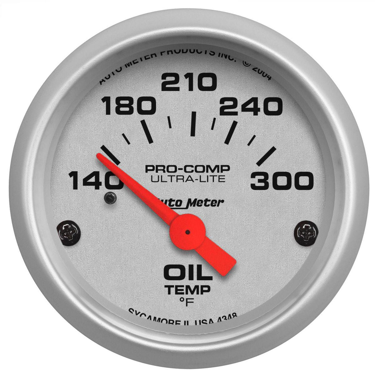 Autometer Ultra-Lite 2-1/16in Oil Temp Gauge 60-170C Short Sweep Electric AU4348-M