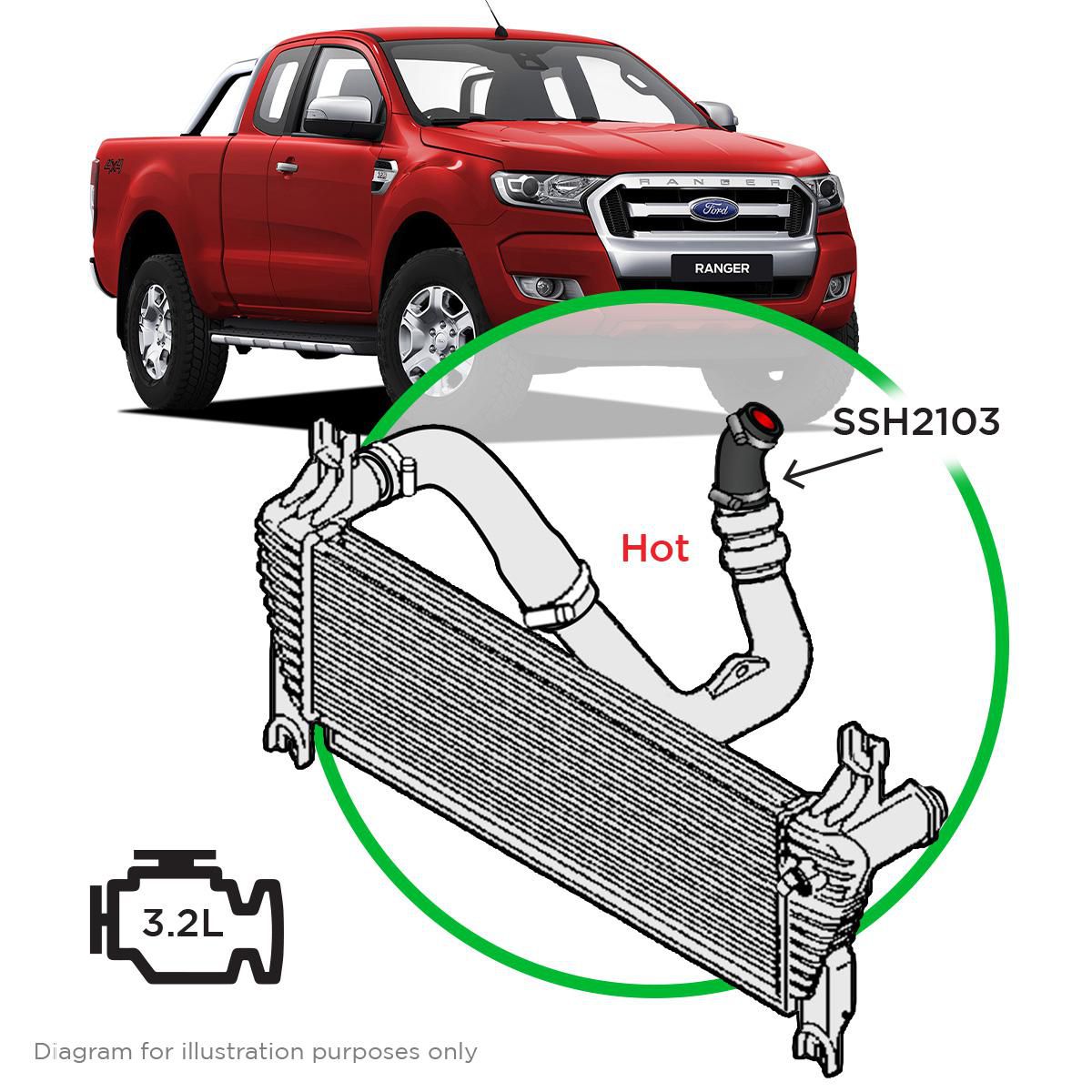 SAAS Top Pipe Lh Rear Ranger 11 SSH2103