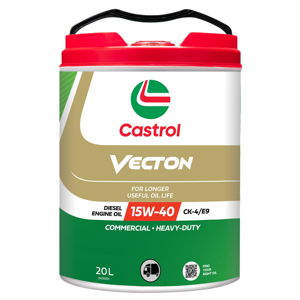 Castrol VECTON 15W-40 CK-4/E9 Engine Oil 20L 3413003