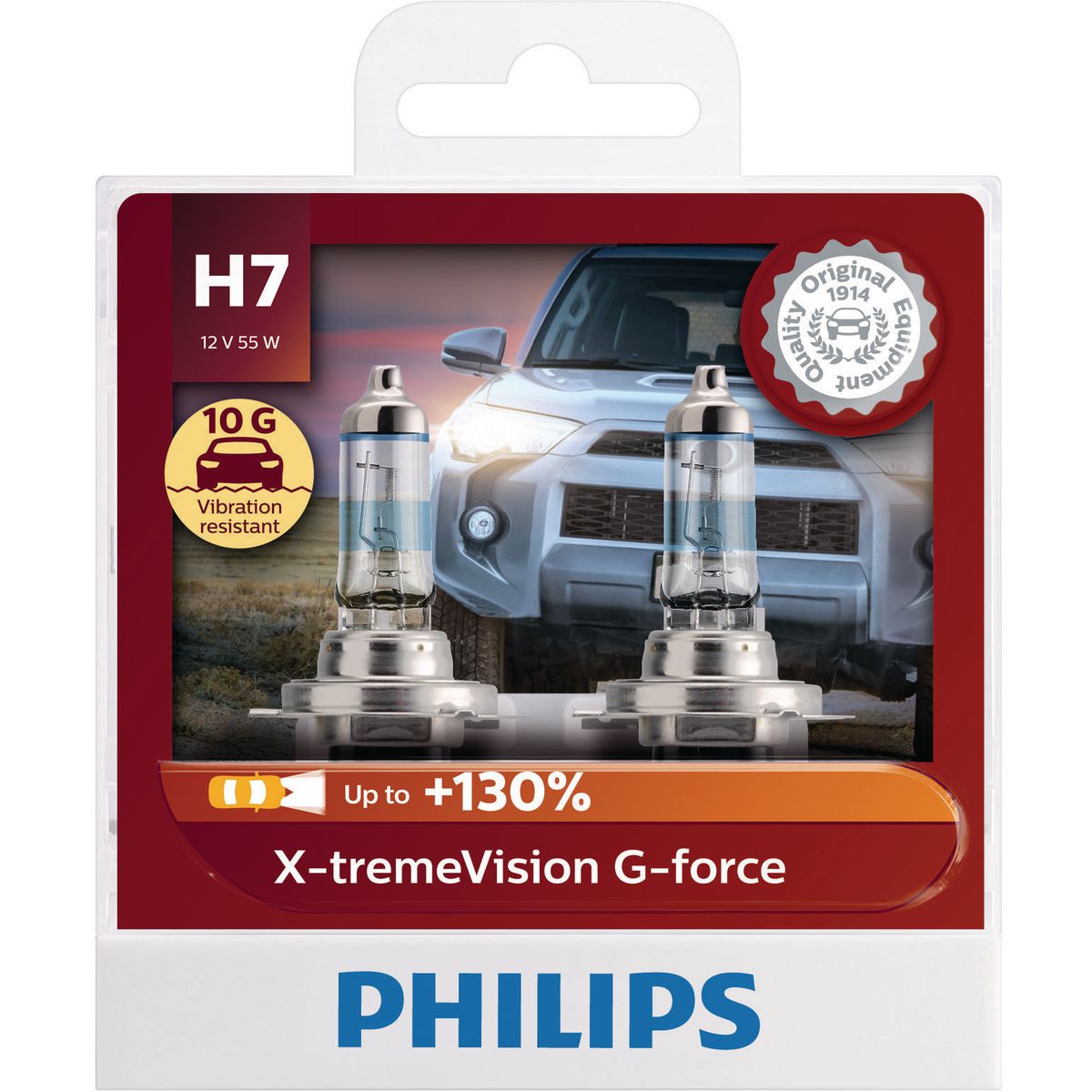 Philips X-treme Vision G-force H7 Globe 12V 55W X/V (2Pk) 12972XVGS2