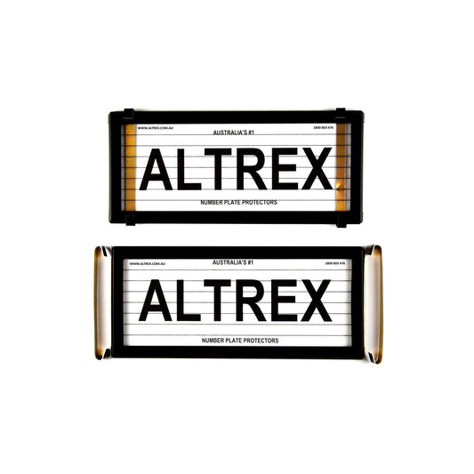 Altrex Number Plate Cover 4 Figure Black With Lines Slimline