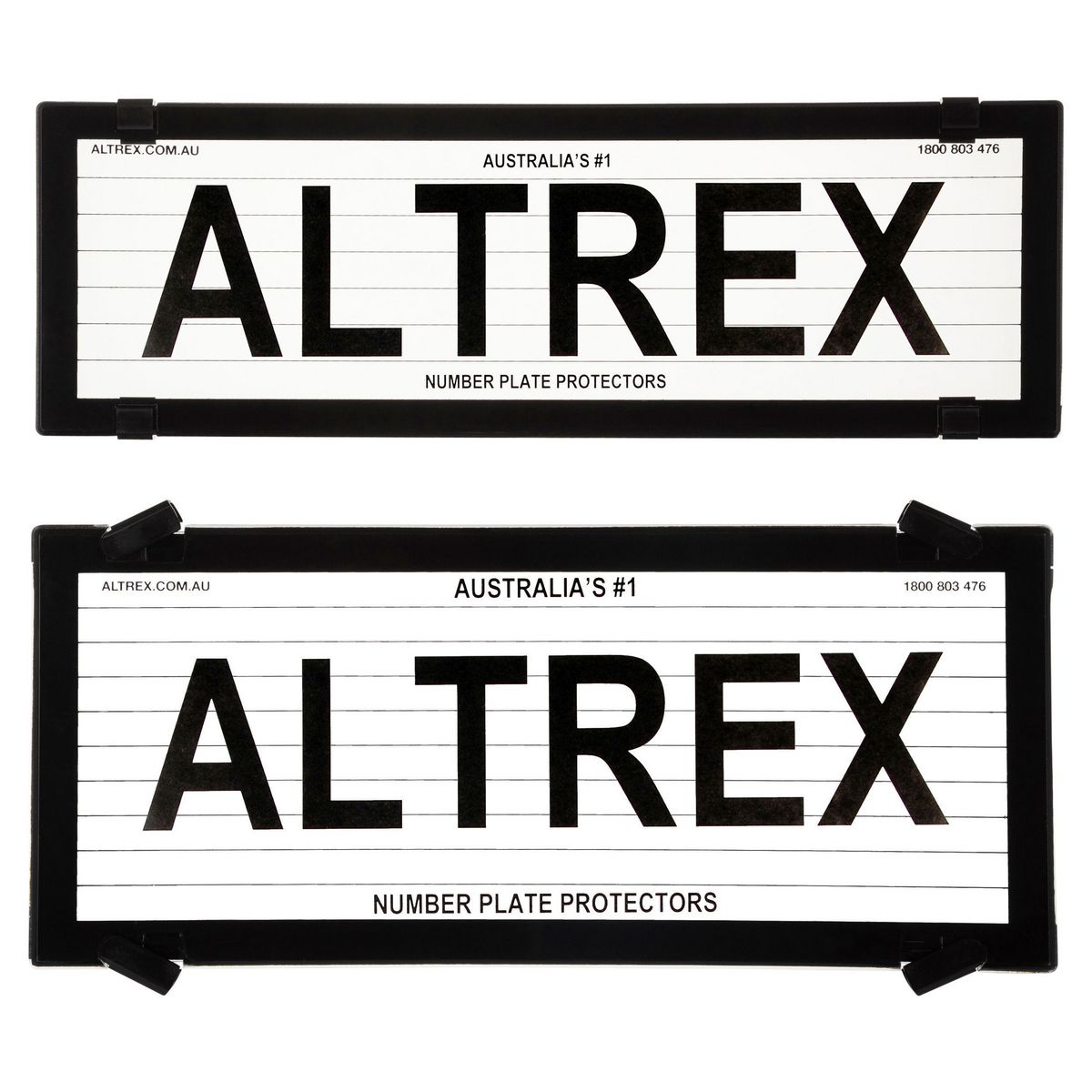 Altrex Number Plate Covers 5 Figure Slim/Std Combination Black With Lines 5QSL
