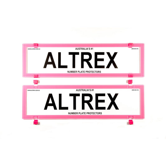 Altrex Number Plate Cover 6 Figure Pink Without Lines Dual Slimline