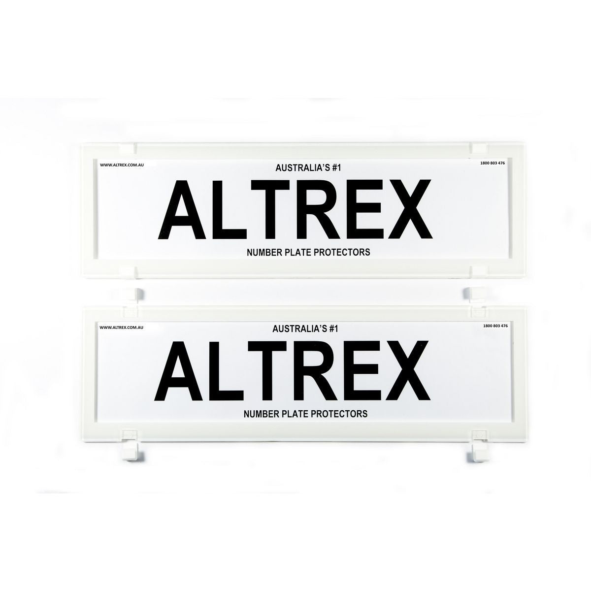 Altrex Number Plate Cover 6 Figure White Without Lines Dual Slimline