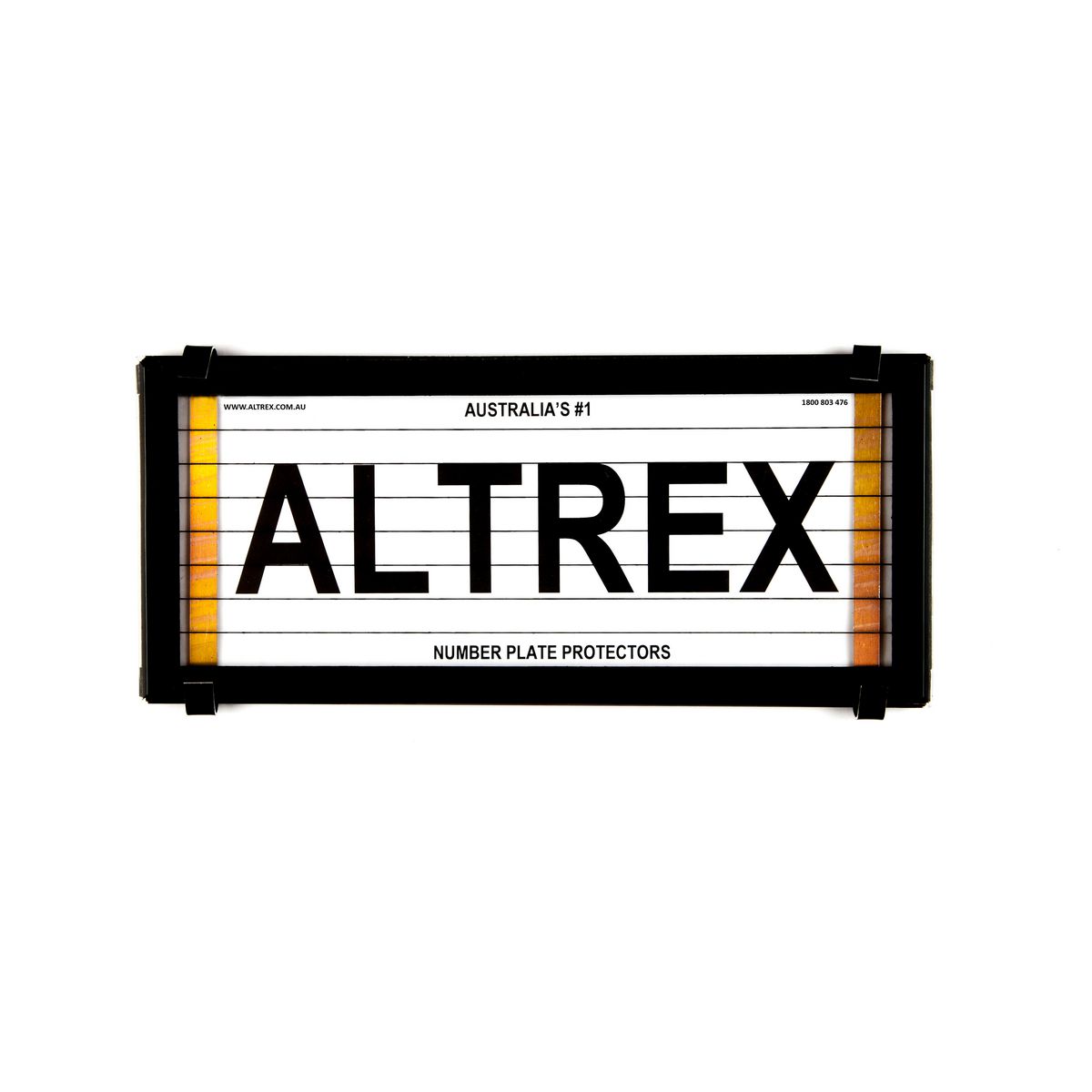 Altrex Motorbike Number Plate Cover Black With Lines