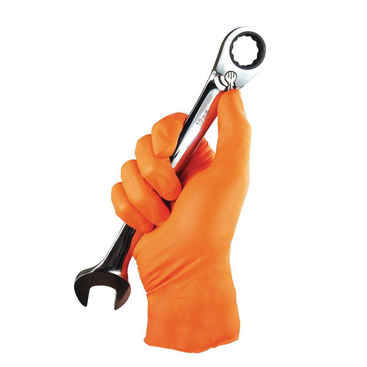 The Glove Company TGC Orange Nitrile Disposable Gloves Box Of 100 Size Large 130033