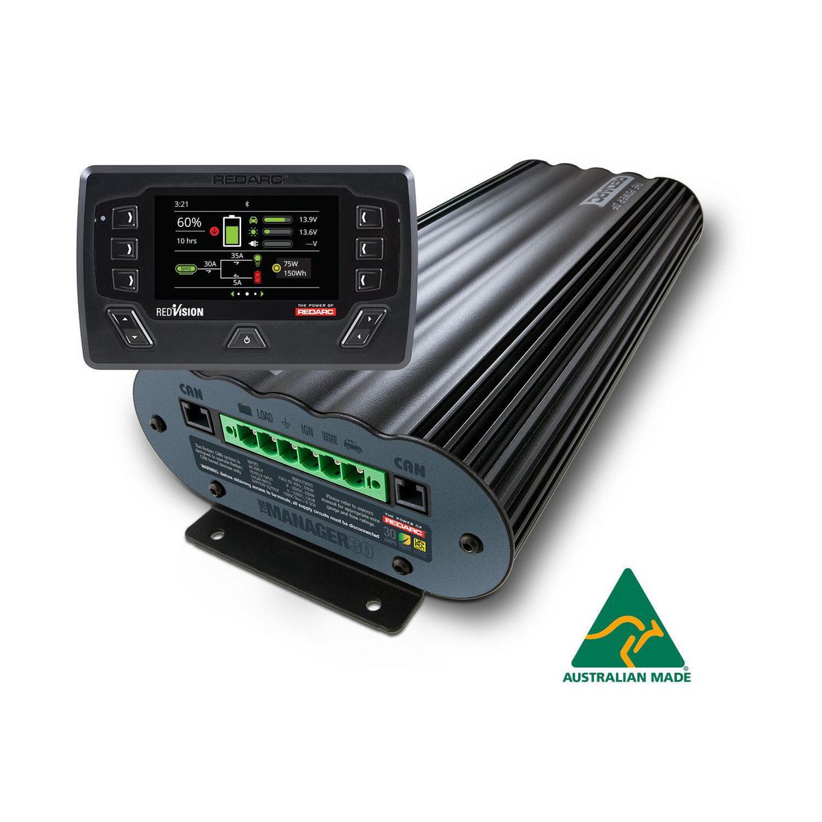 REDARC Manager30 V3 Battery Management System with RedVision Display BMS1230S3R