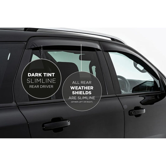 Protective Plastics Weathershield (Slim Tinted Rear D/S) fits Navara D23 S2 N265SLRDT