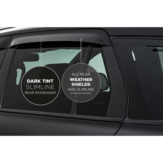 Protective Plastics Weathershield (Slim Tinted Rear P/S) fits Colorado/D-Max H345SLRPT