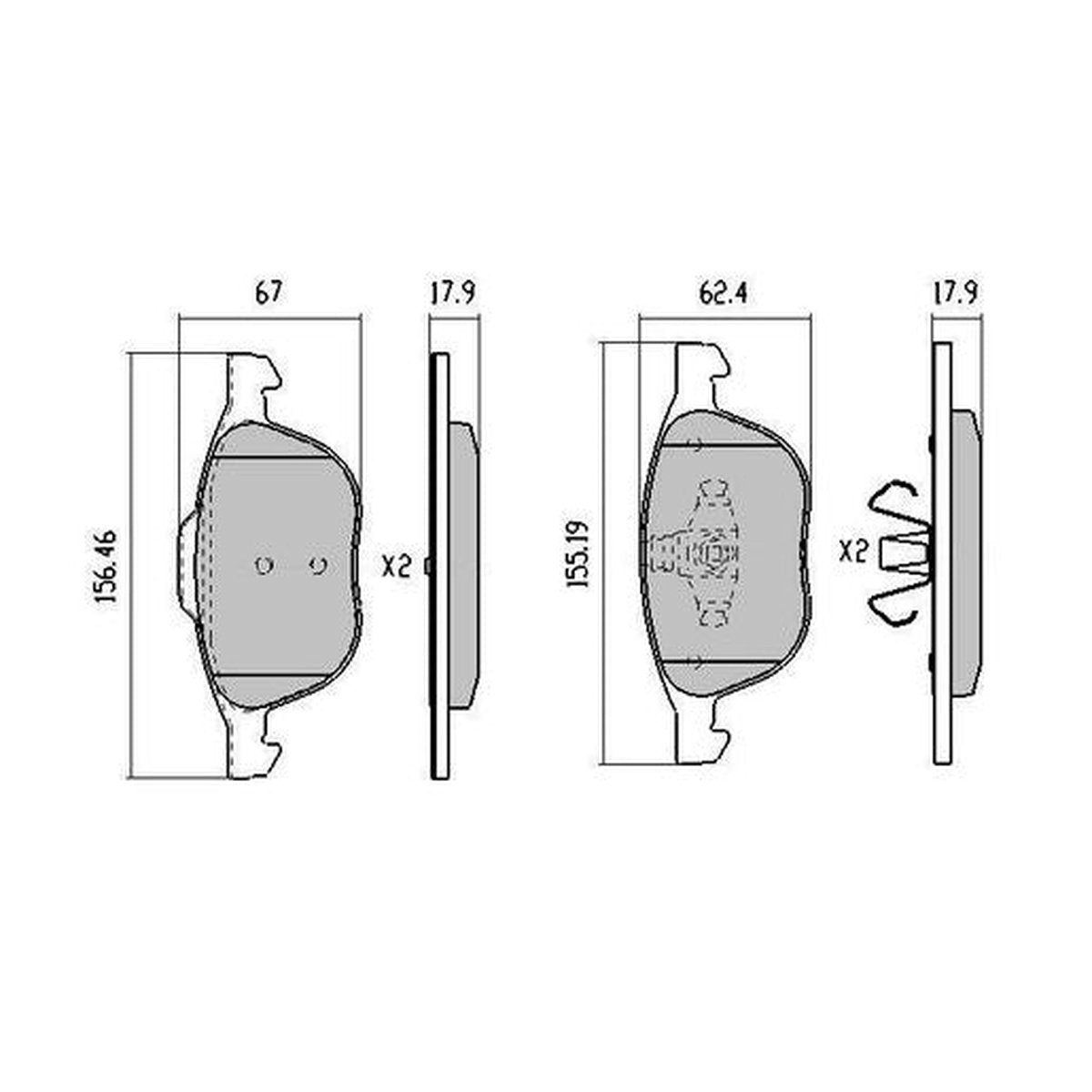 RDA GP Max Brake Pad Set Front RDB1679
