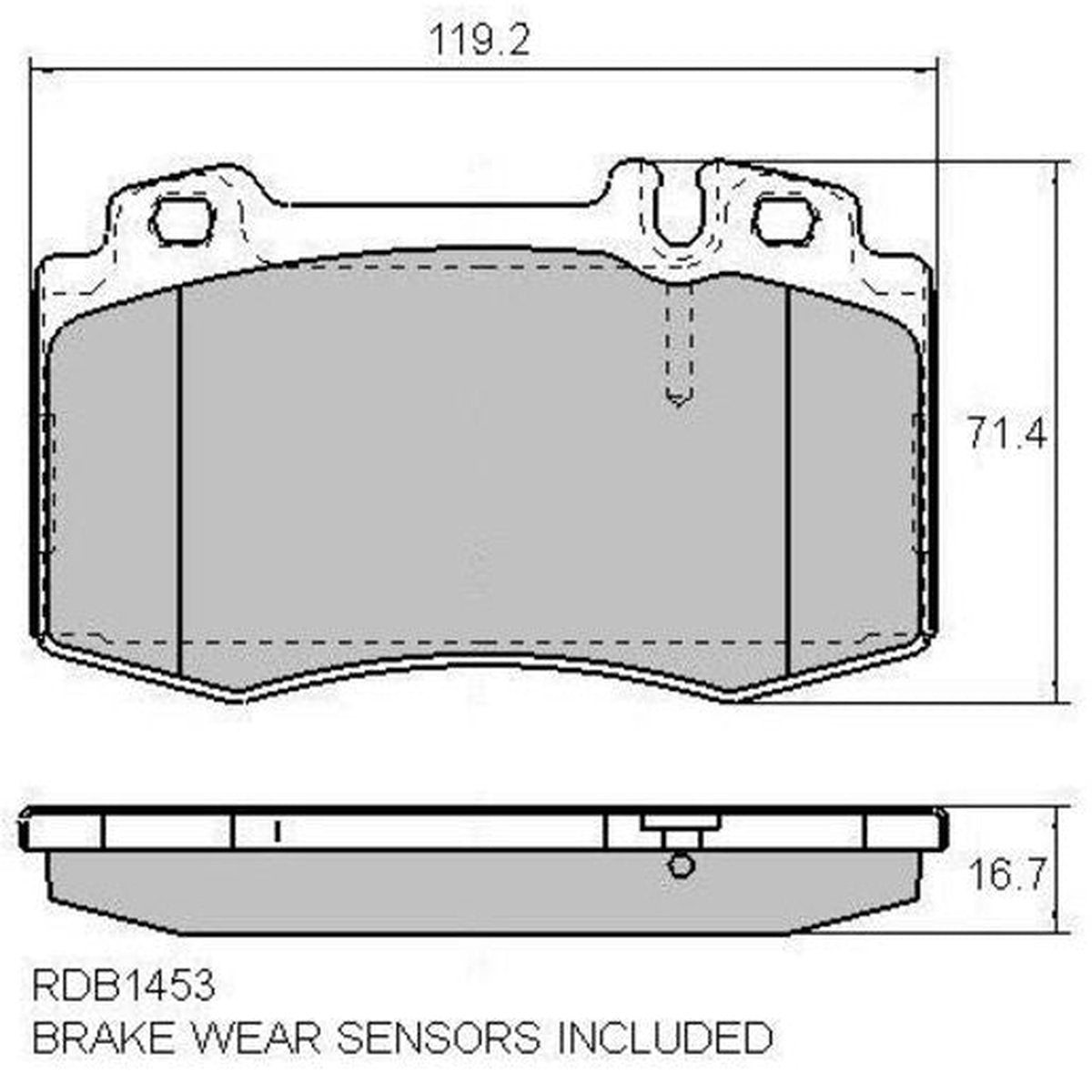 RDA GP Max Brake Pad Set Front RDB1453