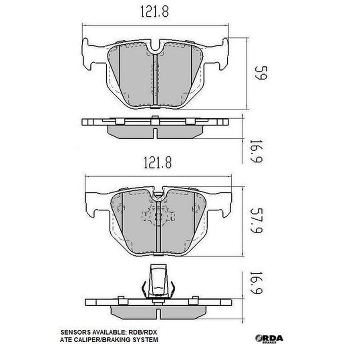 RDA Brakes Extreme Brake Pad Set Rear RDX2247SM