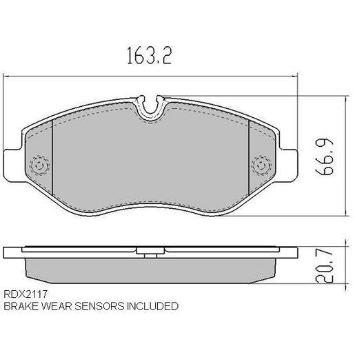 RDA Phantom Ceramic Brake Pad Set Front RDC2117