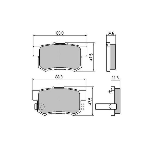 RDA Phantom Ceramic Brake Pad Set Rear RDC1265