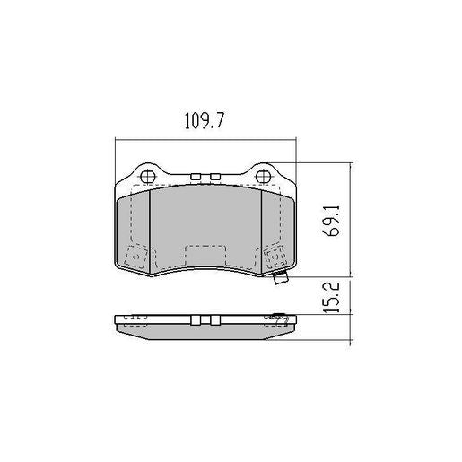 RDA Phantom Ceramic Brake Pad Set Rear RDC2083
