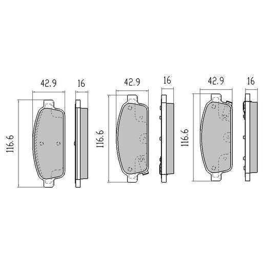 RDA Phantom Ceramic Brake Pad Set Rear RDC2069