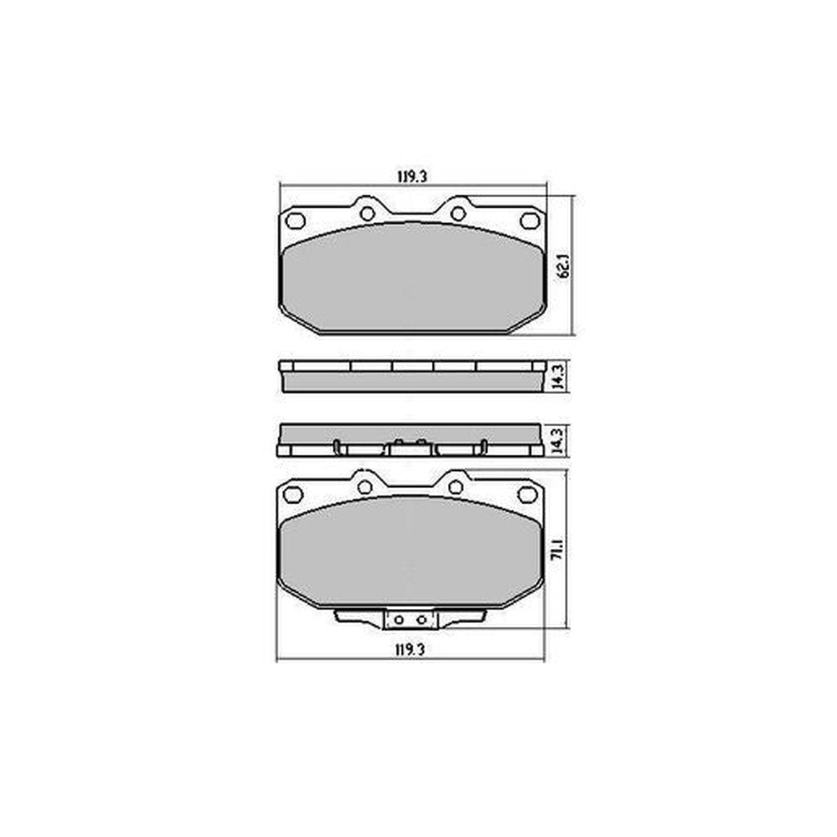 RDA GP Max Brake Pad Set Front RDB1170