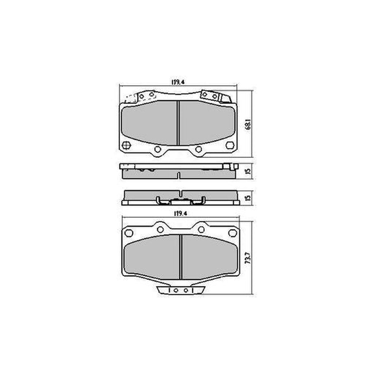RDA Phantom Ceramic Brake Pad Set Front RDC1149