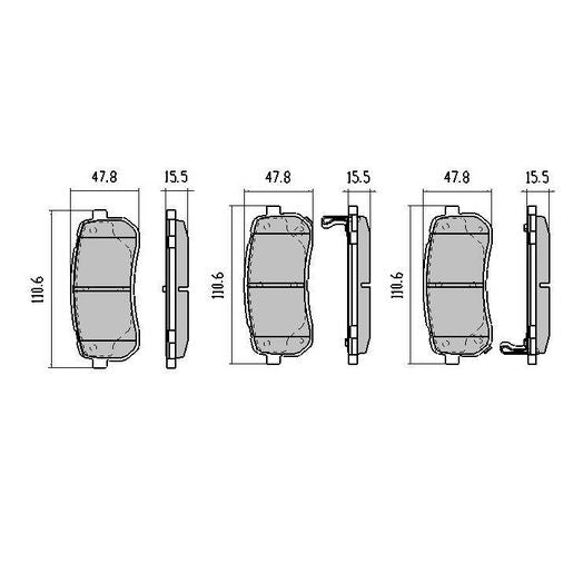 RDA Phantom Ceramic Brake Pad Set Rear RDC2025