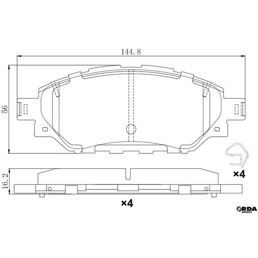 RDA Phantom Ceramic Brake Pad Set Front RDC2447