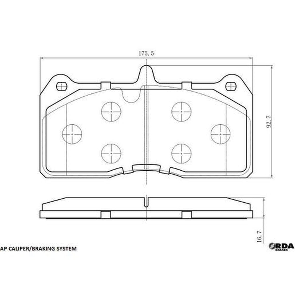 RDA Brakes Extreme Brake Pad Set Front RDX2440SM