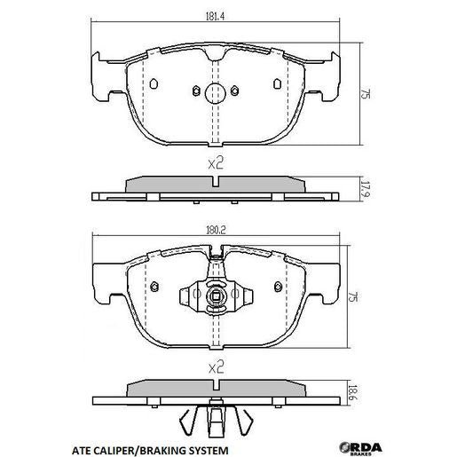 RDA GP Max Brake Pad Set Front RDB2417