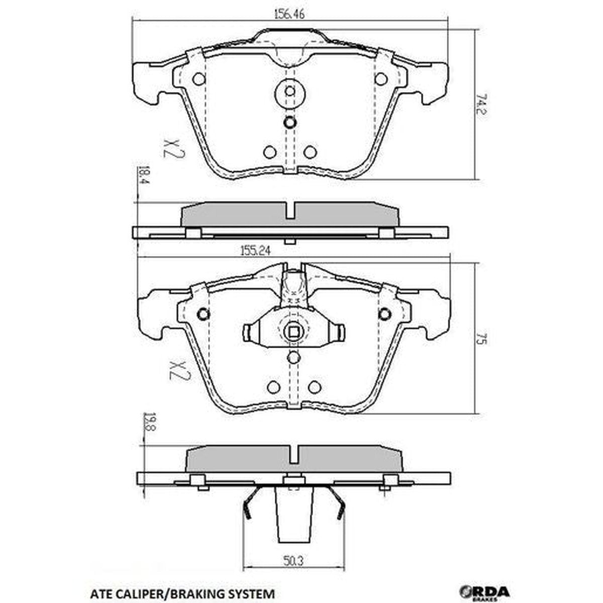 RDA Phantom Ceramic Brake Pad Set Front RDC2410
