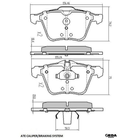 RDA Phantom Ceramic Brake Pad Set Front RDC2410