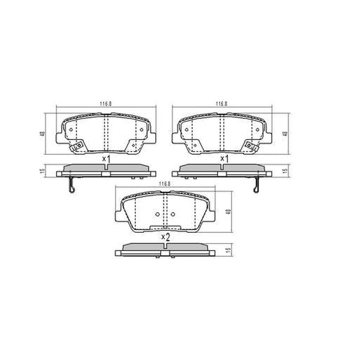 RDA Phantom Ceramic Brake Pad Set Rear RDC2257