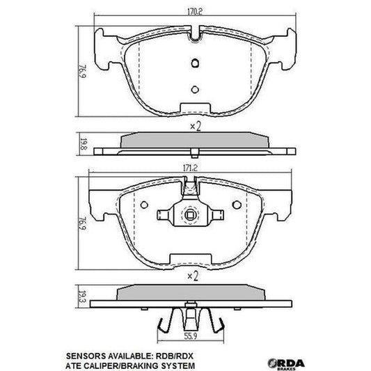 RDA Phantom Ceramic Brake Pad Set Front RDC2264