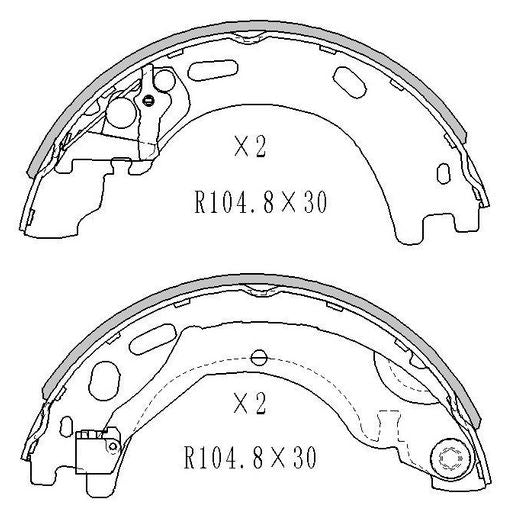 RDA Brake Shoe Set Rear R2036