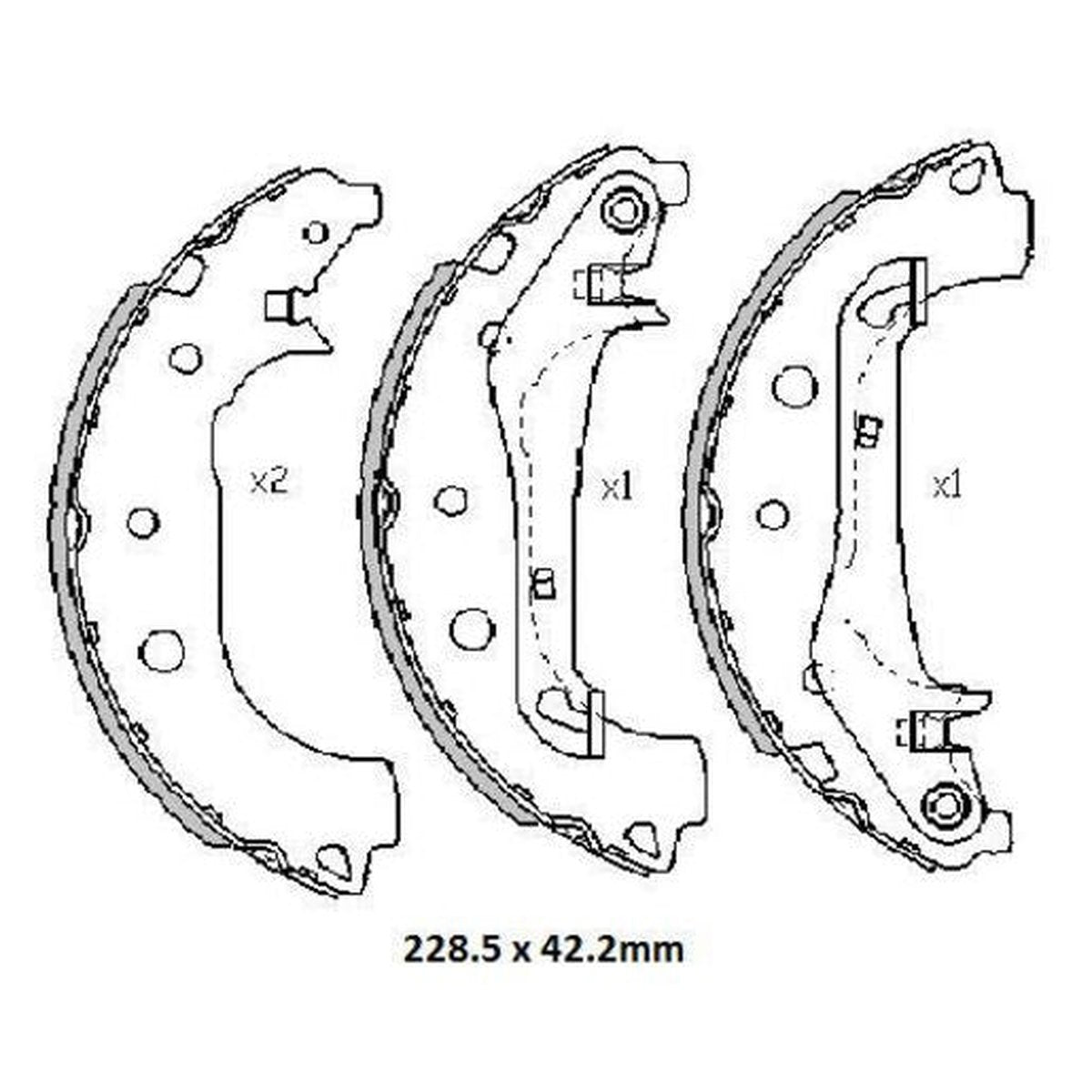 RDA Brake Shoe Set Rear R2037