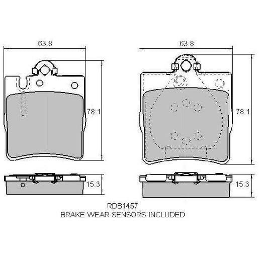 RDA GP Max Brake Pad Set Rear RDB1457