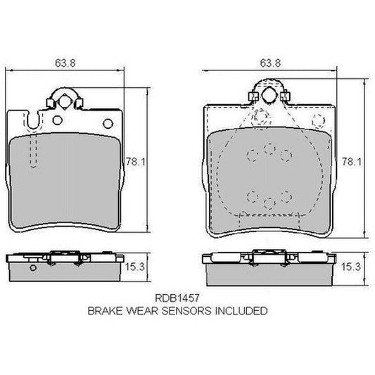 RDA Phantom Ceramic Brake Pad Set Rear RDC1457