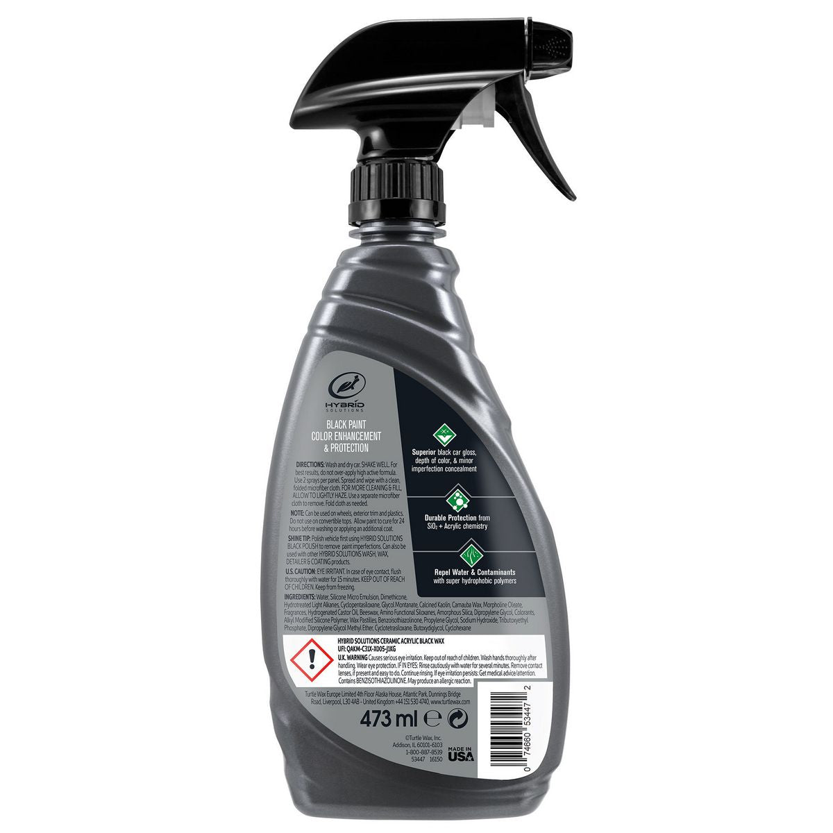 Turtle Wax Hybrid Solutions Ceramic Black Spray Wax 473Ml 53447