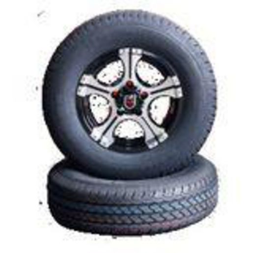 Ark 14in Ford Stud Pattern Wheel & Tyre Black Alloy AW14FB