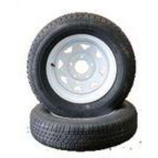 Ark 13In Ford Stud Pattern Wheel & Tyre White Steel SW13W