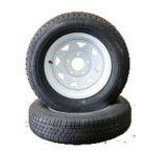 Ark Extreme 14in. Multi Stud Wheel & Tyre White Steel SW14HTFW