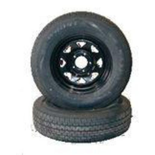 Ark 15in Landcruiser Stud Pattern Wheel & Tyre Black Steel SW15LOB