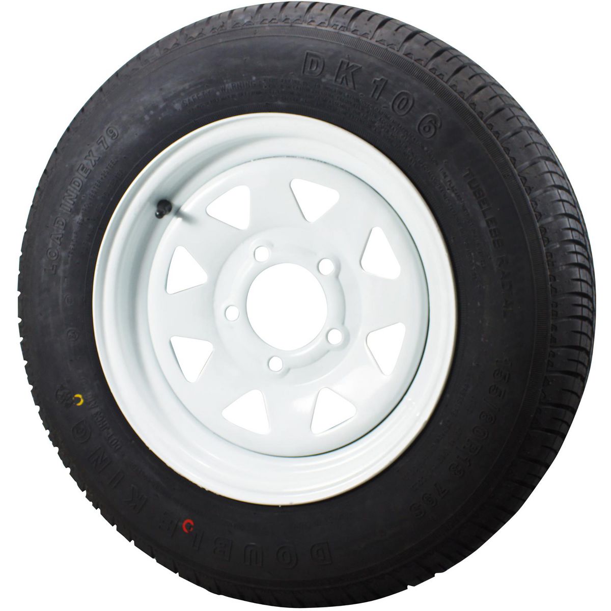 Ark 13in. Multi Stud Wheel & Tyre White Steel SW13HTFW