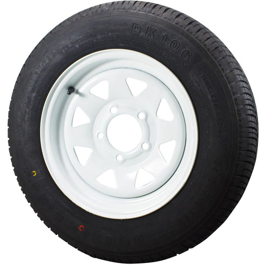 Ark 13in. Multi Stud Wheel & Tyre White Steel SW13HTFW