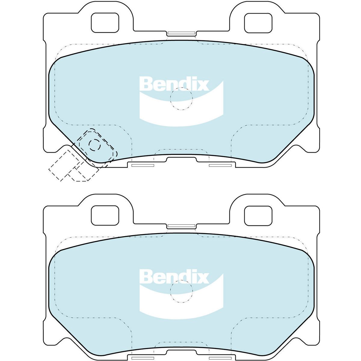 Bendix General CT Brake Pad Set Rear DB2401 GCT