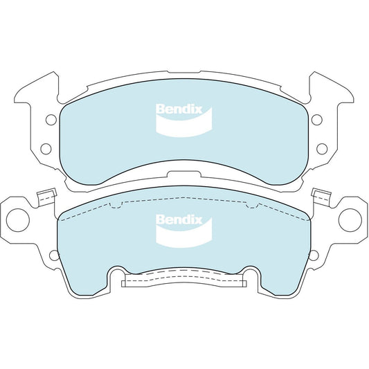 Bendix Heavy Duty Brake Pad Set Front DB1771 HD
