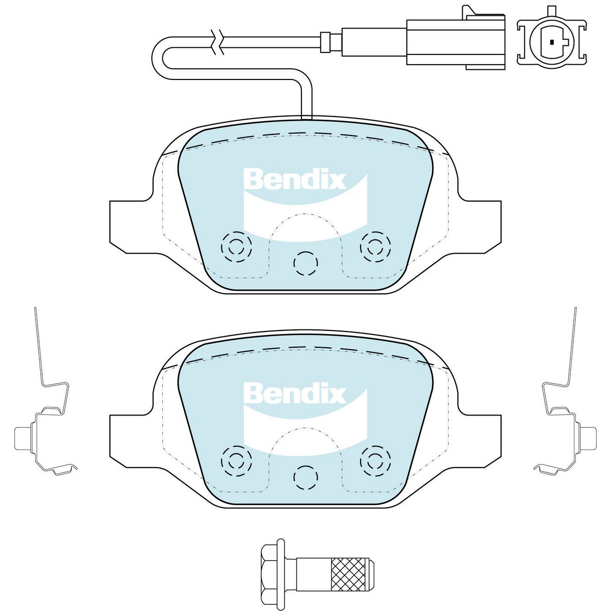 Bendix EURO Brake Pad Set Rear DB2381 EURO+